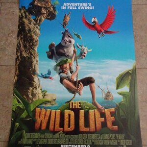 The Wild Life - Movie Poster with Robin Crusoe, Rosie the Tapir & Mak the Parrot